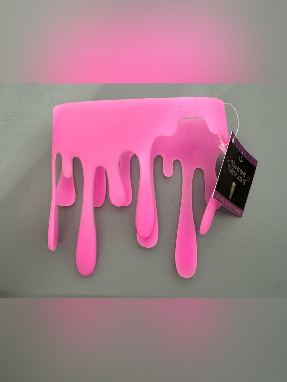 Pink Drip Silicone Bottle Sleeve glow in the dark Halloween goop goosebumps